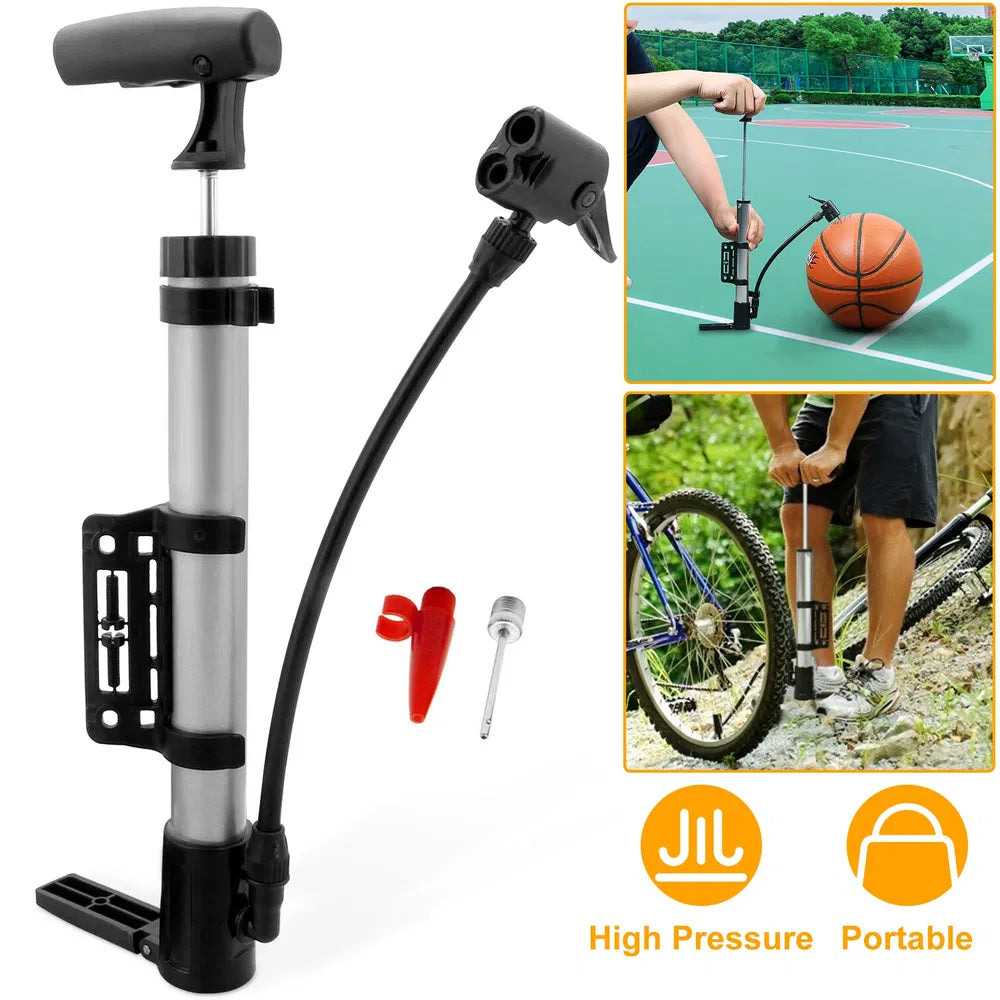 Portable Mini Bike Pump – Bicycle Tire Inflator with Mount Frame for Road & Mountain Bikes-lymiu