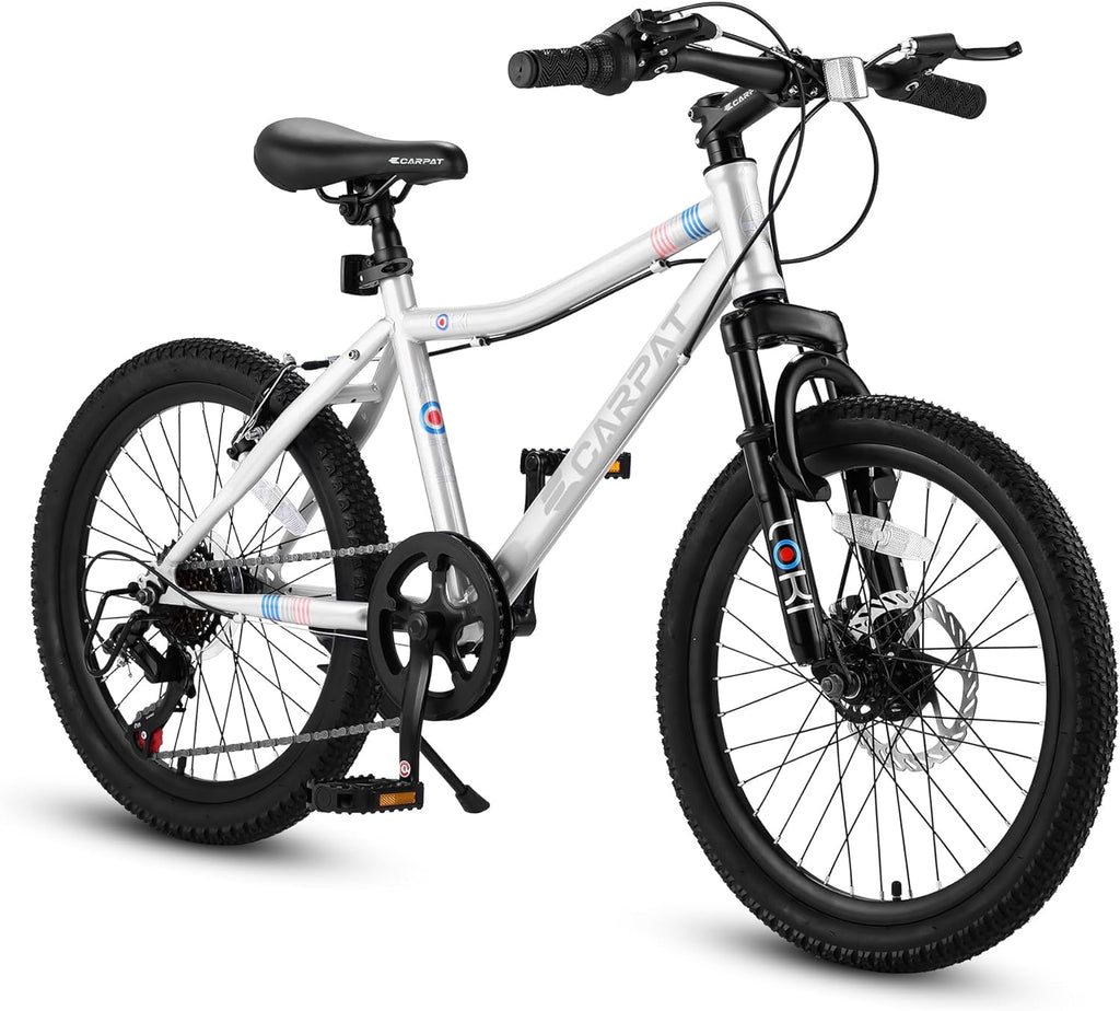 7-Speed Kids MTB 20-Inch Wheel – Front Suspension, Dual Brakes for Kids 6-12-lymiu