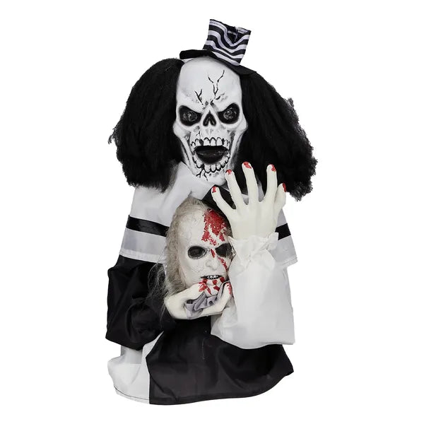 1.8ft Sound-Activated Scary Clown Halloween Prop | LYMIU