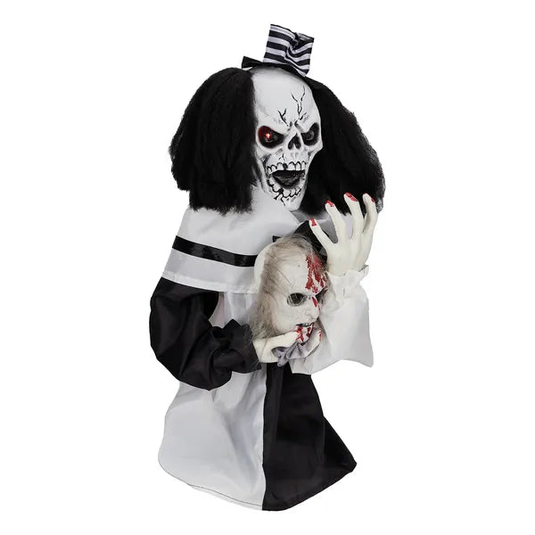 1.8ft Sound-Activated Scary Clown Halloween Prop | LYMIU