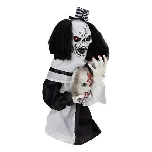 1.8ft Sound-Activated Scary Clown Halloween Prop | LYMIU