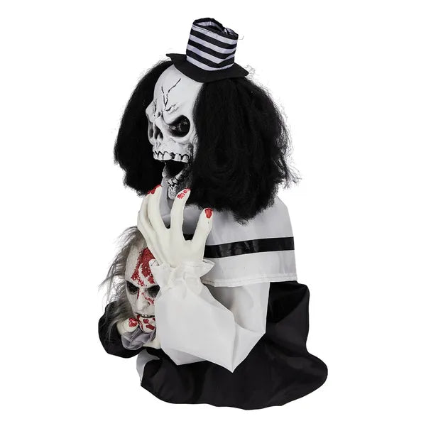1.8ft Sound-Activated Scary Clown Halloween Prop | LYMIU