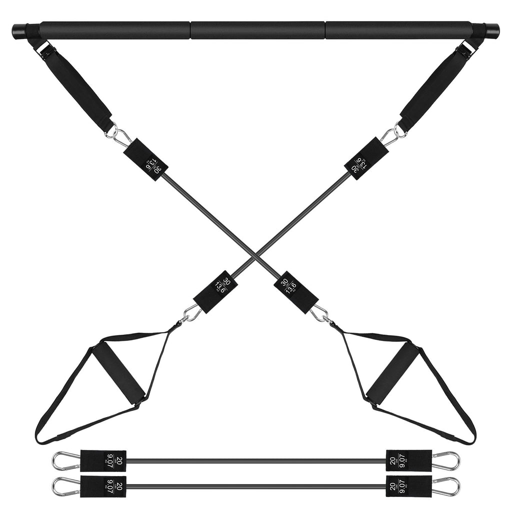 100LBS / 180LBS Pilates Bar Kit & Multifunctional Yoga Toning Exercise Set | Lymiu