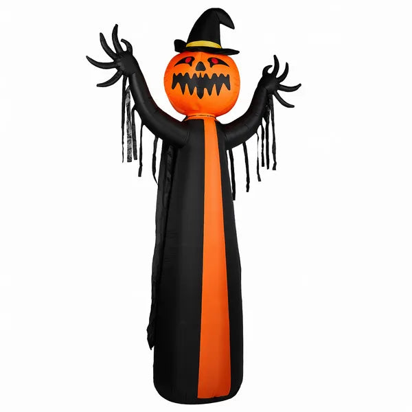 10ft Inflatable Pumpkin Ghost with Rotatable Head | LYMIU