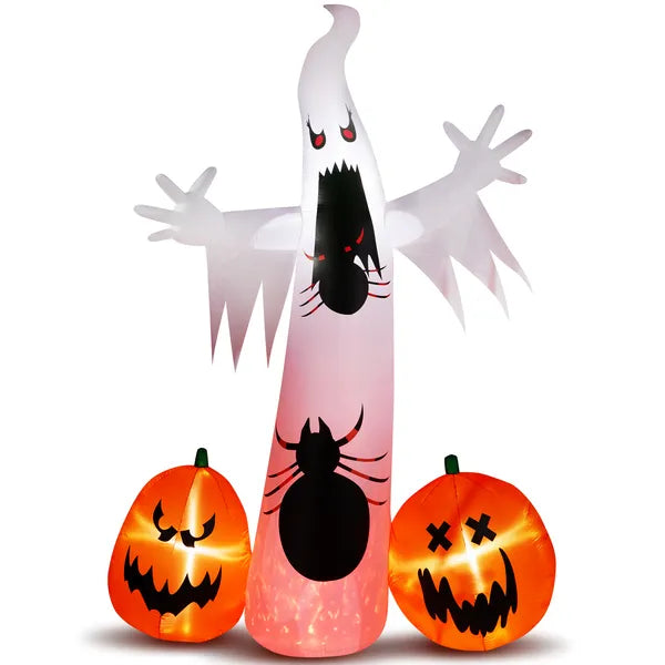 11.8FT Giant Inflatable Halloween Ghost, Spider & Pumpkin Decor | LYMIU