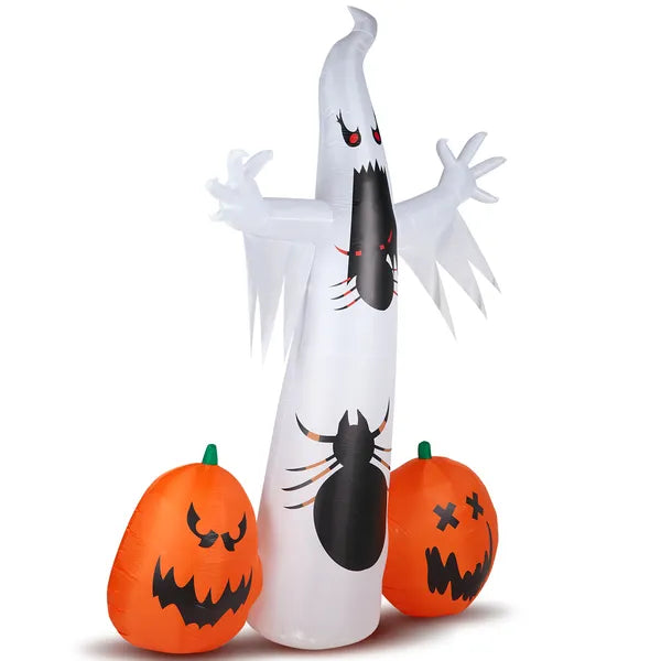 11.8FT Giant Inflatable Halloween Ghost, Spider & Pumpkin Decor | LYMIU