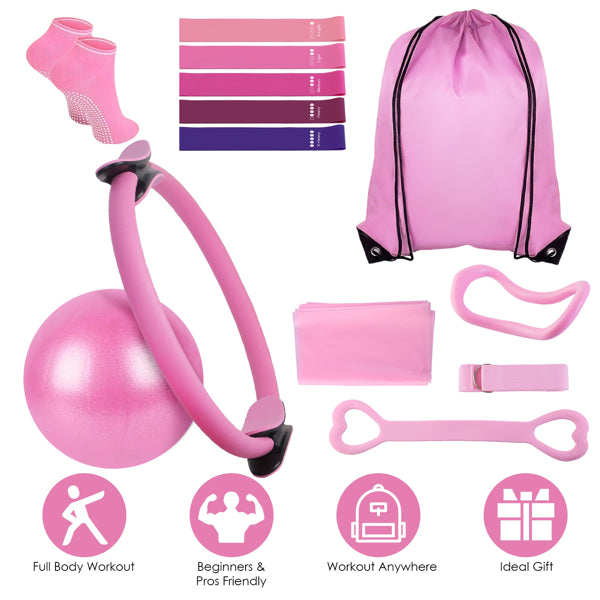 14-Piece All-in-One Pilates Kit & Full-Body Home Workout Equipment Set | Lymiu
