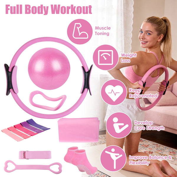 14-Piece All-in-One Pilates Kit & Full-Body Home Workout Equipment Set | Lymiu