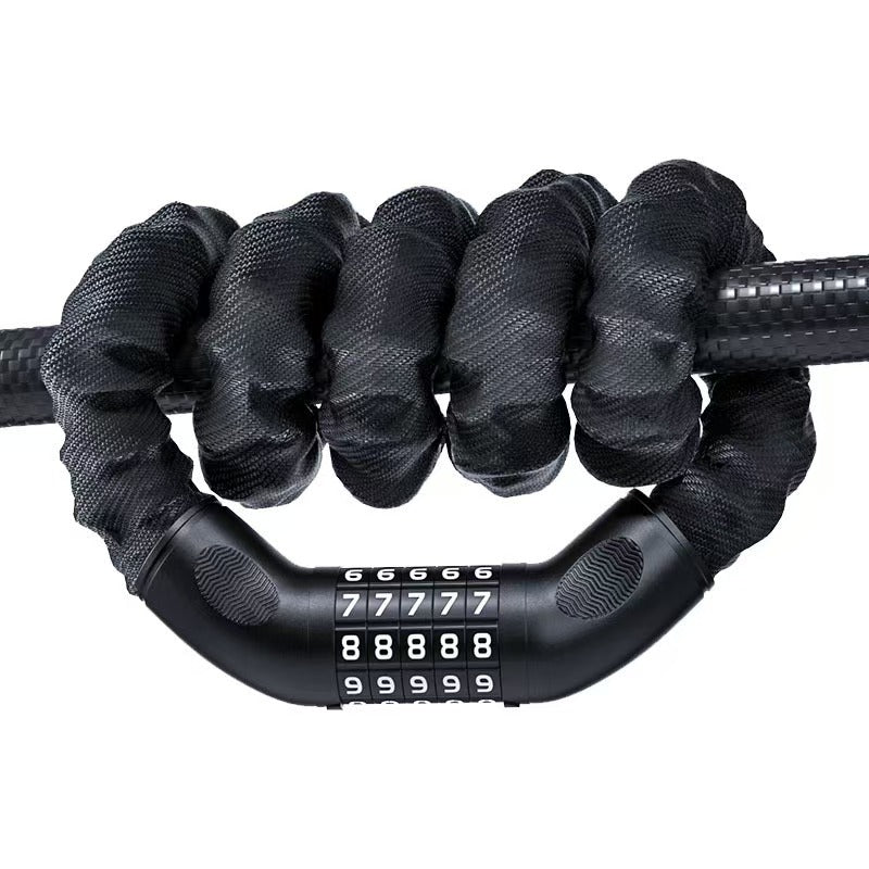 Heavy-Duty 5-Digit Combination Bike Chain Lock | Resettable Anti-Theft Security Lock for E-Bikes, Motorcycles & Scooters-lymiu