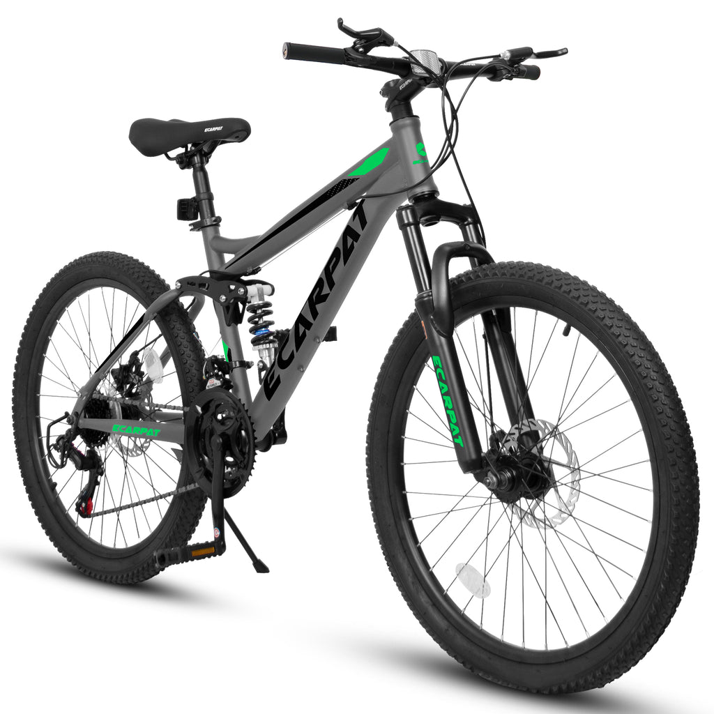 24-Inch Full Suspension Mountain Bike – 21-Speed MTB with Dual Disc Brakes-lymiu