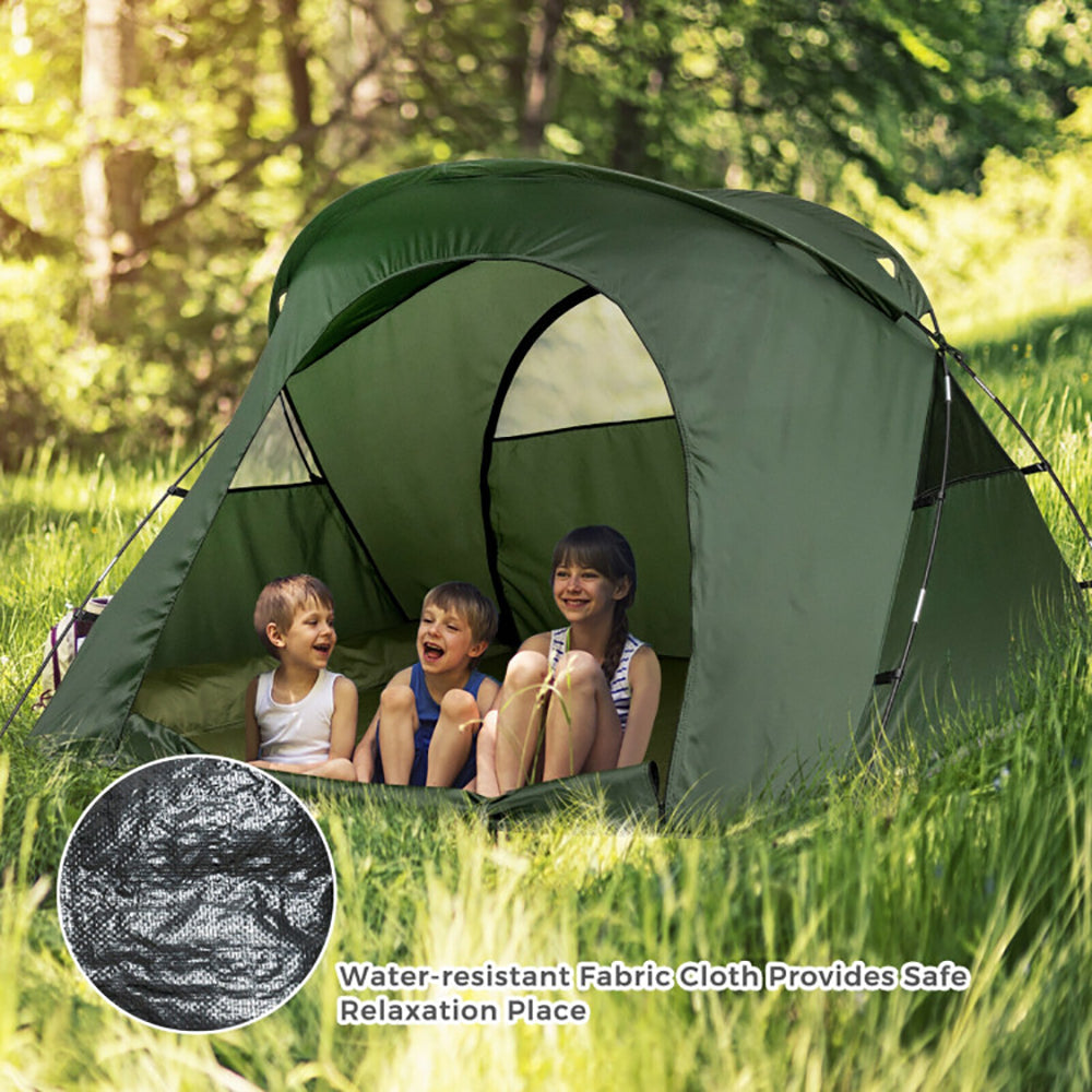 2-Person Outdoor Camping Tent with External Cover & Self-Inflating Air Mattress | Lymiu