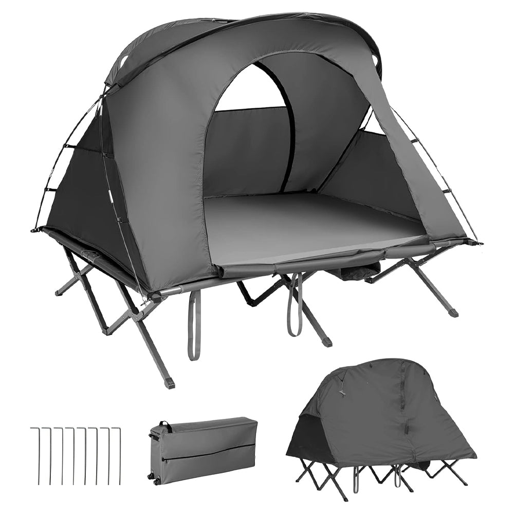 2-Person Outdoor Camping Tent with External Cover & Self-Inflating Air Mattress | Lymiu