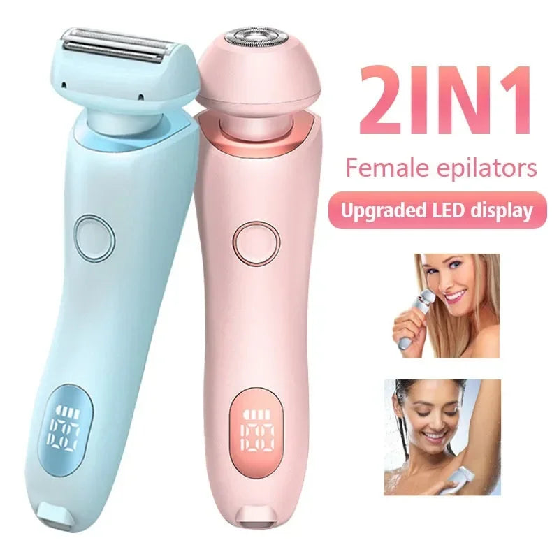 2-in-1 USB Rechargeable Hair Removal Epilator & Body Shaver for Women