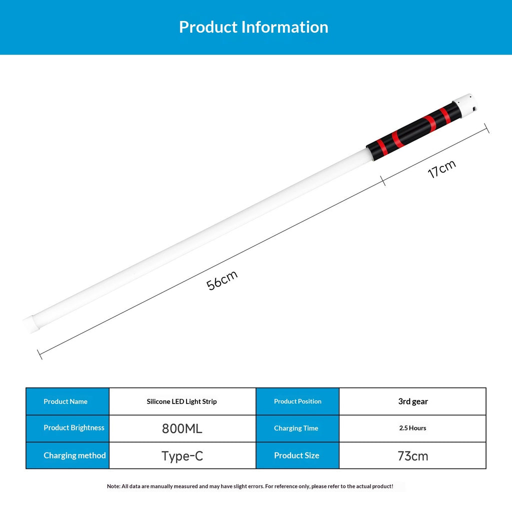 27-Inch Flexible LED Work Light - High Lumen Rechargeable Flashlight Stick (3 Modes)