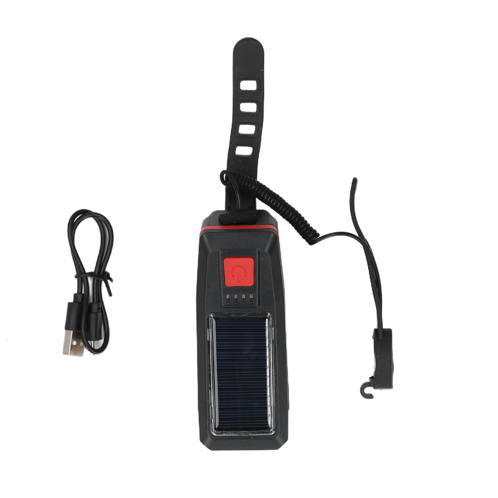 Solar Power Bike Light And Horn Rechargeable For Night Riding-lymiu