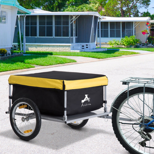 20-Inch to 26-Inch Bicycle Cargo Trailer with Removable Cover-lymiu