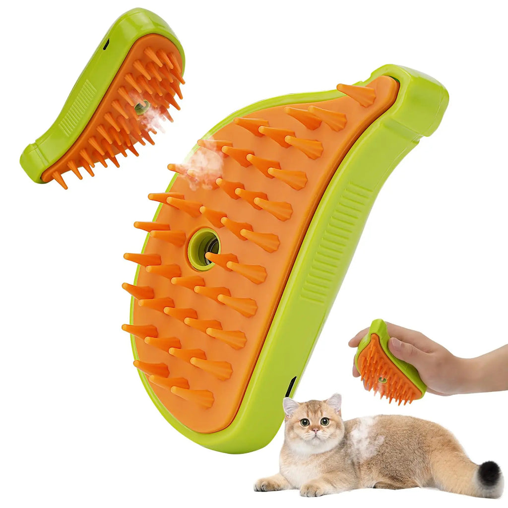 3-in-1 Pet Steam Brush - Steamy Spray Cat & Dog Grooming Comb | LYMIU