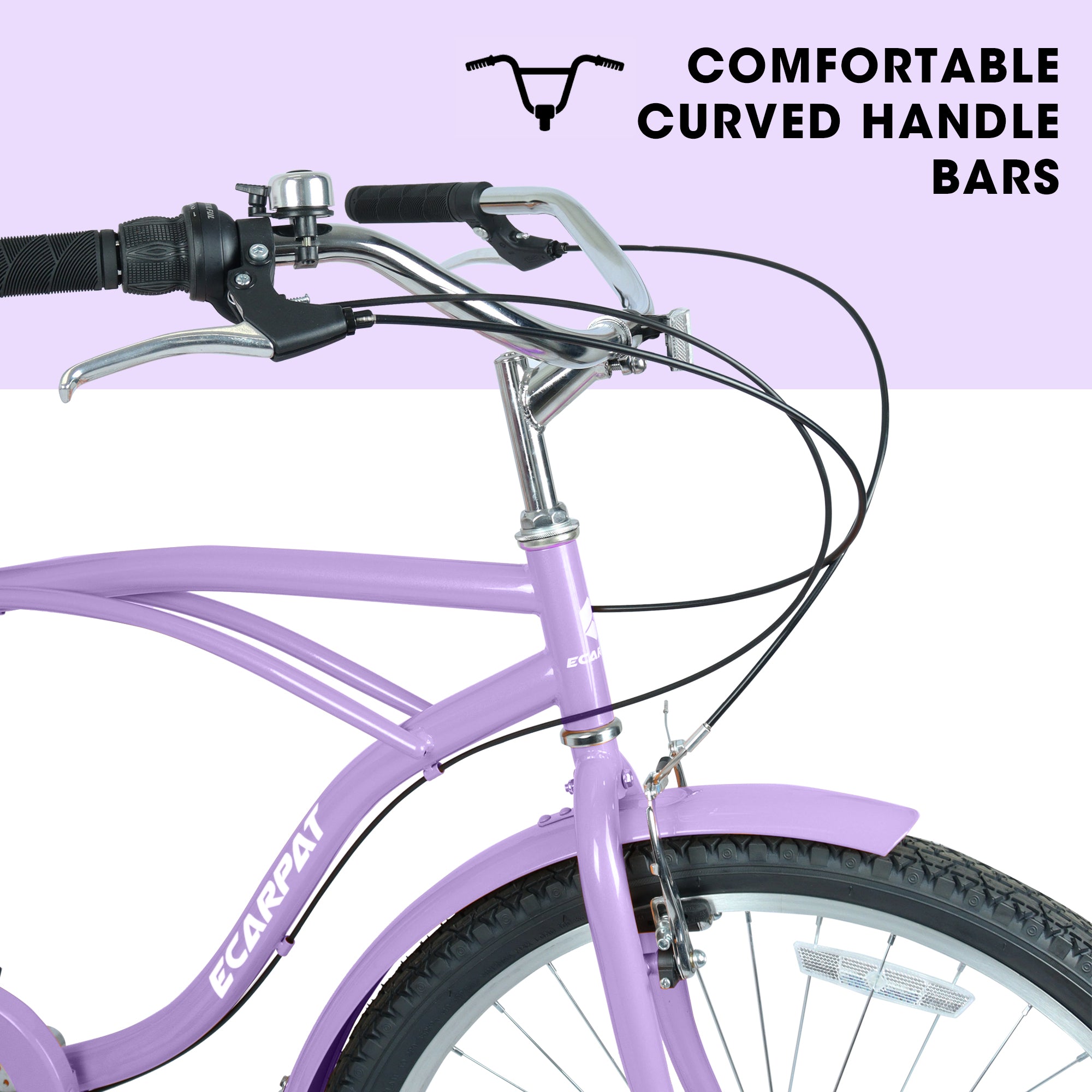 A26265B 26-Inch 7-Speed Beach Cruiser Bike, Unisex-lymiu