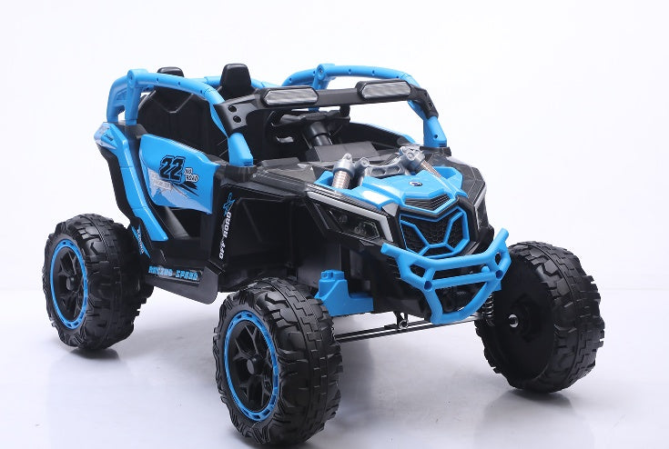24V 400W Kids Ride-On UTV Car with Remote Control, Blue, lymiu
