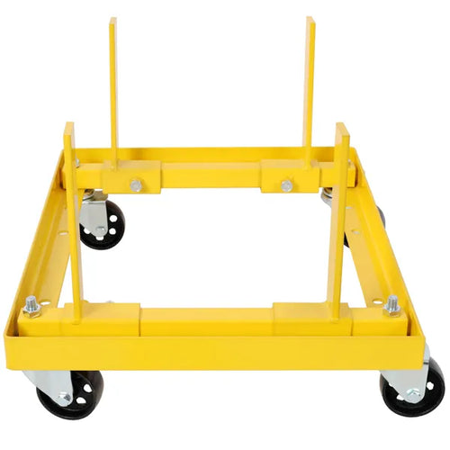 750lbs Rolling Engine Stand | Adjustable Motor Holder with Buckle Straps (Yellow)-lymiu