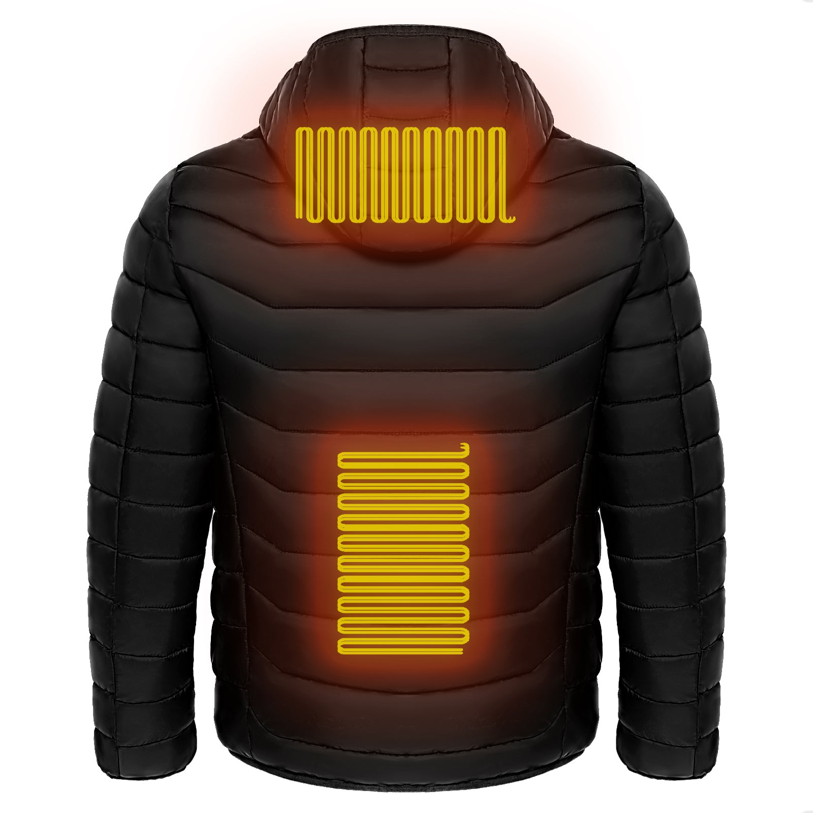 Men's Heated Puffer Jacket with 9 Heating Zones - Electric Insulated Hooded Coat-lymiu