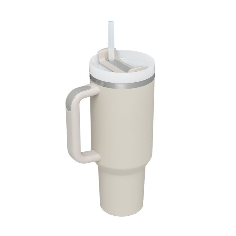 40 oz Insulated Stainless Steel Tumbler with Handle & Straw | Spill-Proof Travel Coffee Mug | Lymiu