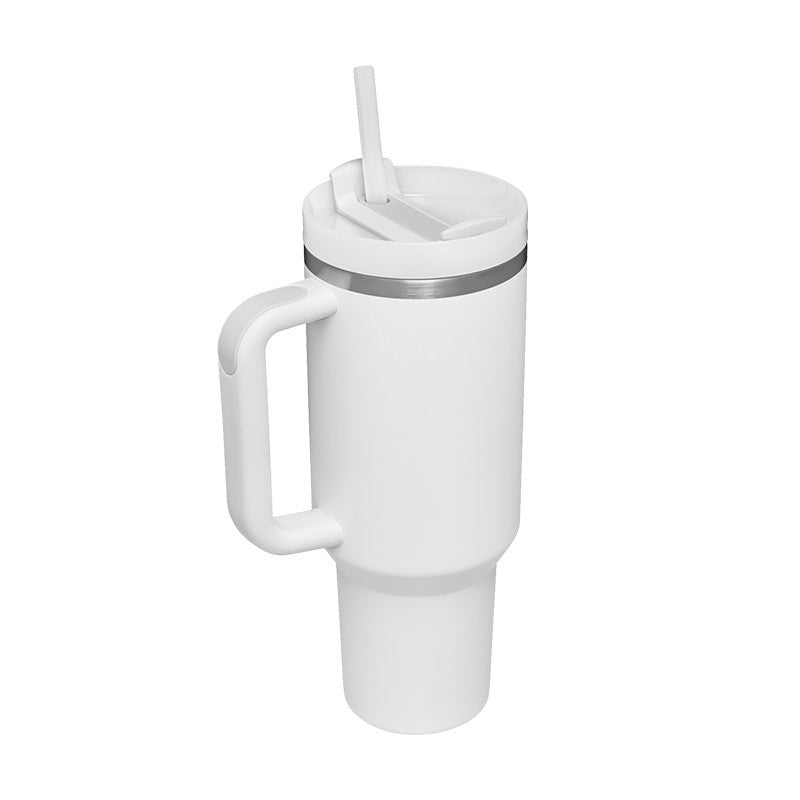 40 oz Insulated Stainless Steel Tumbler with Handle & Straw | Spill-Proof Travel Coffee Mug | Lymiu