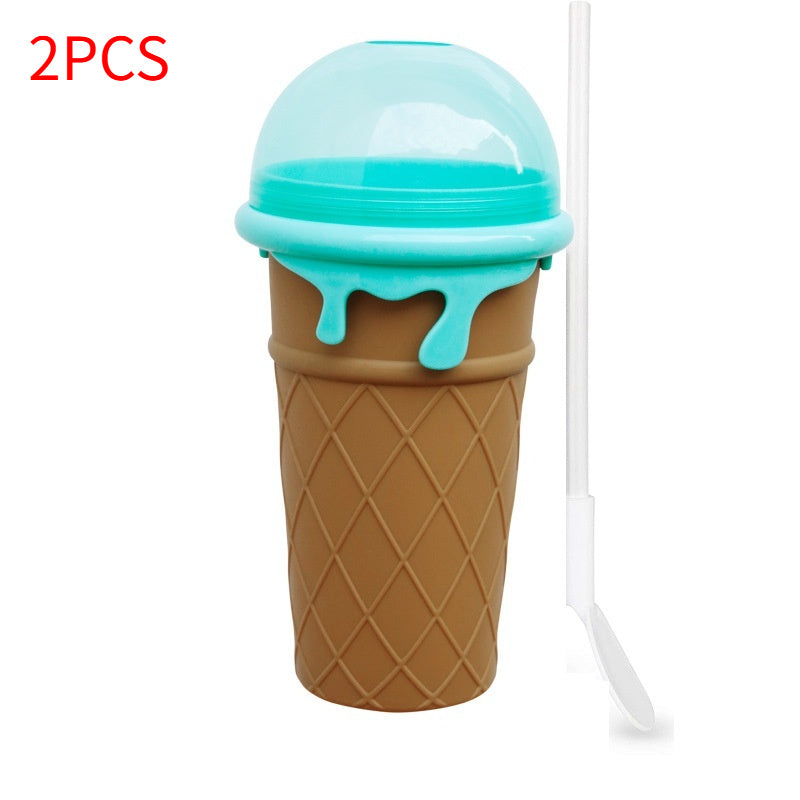 500ml Magic Slushy Maker Cup - Quick-Frozen Smoothie & Ice Cream Squeeze Bottle