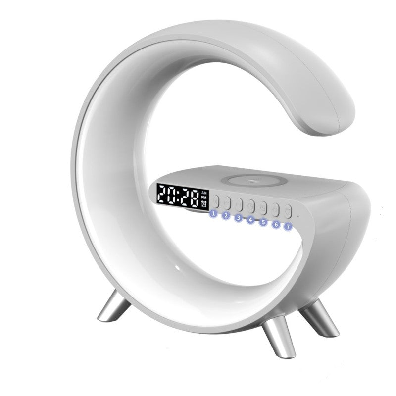 Smart G-Shaped LED Lamp with Bluetooth Speaker & 15W Wireless Charger-lymiu