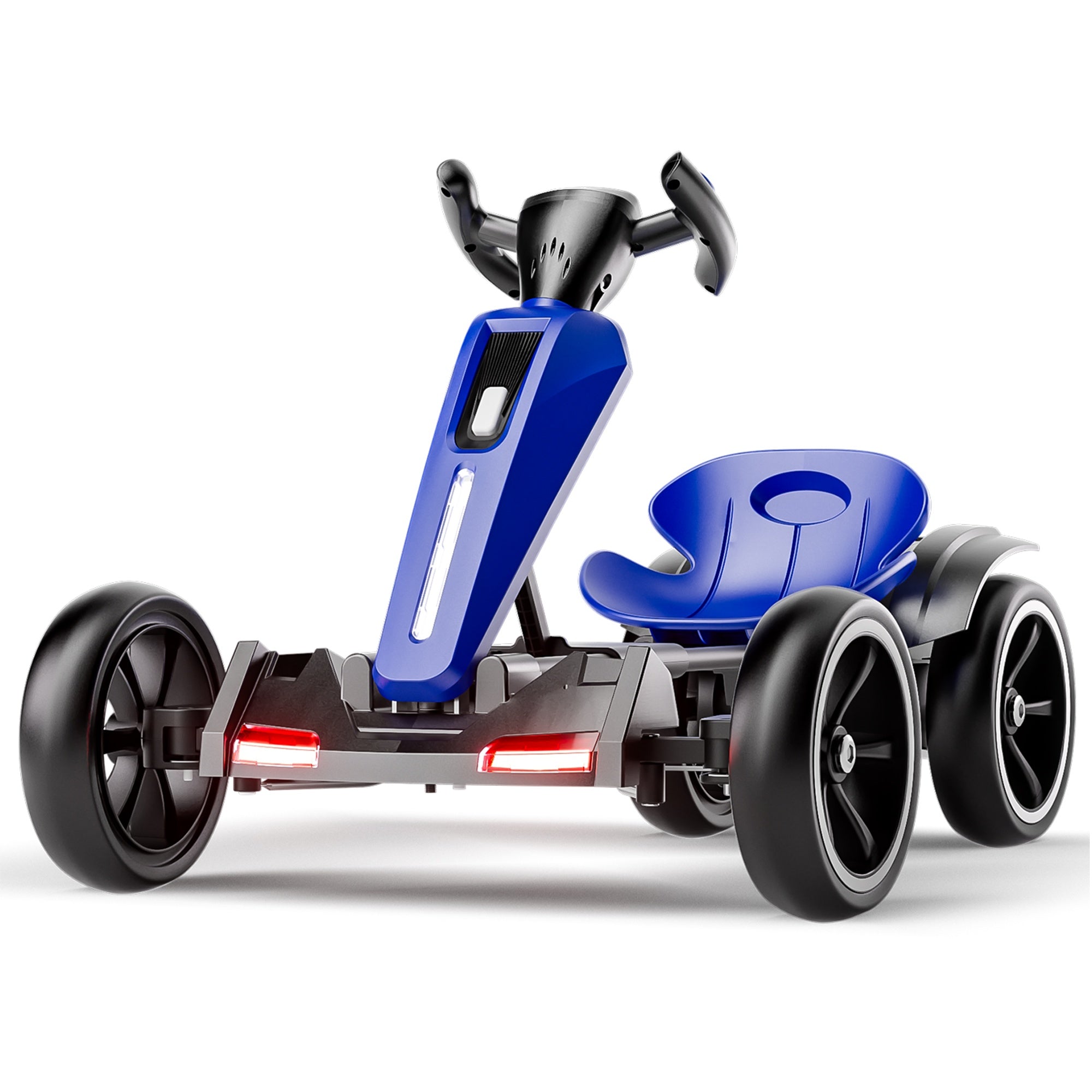 Kids 12V Foldable Electric Go Kart with LED Lights, Ages 3-6 ,Blue. LYMIU