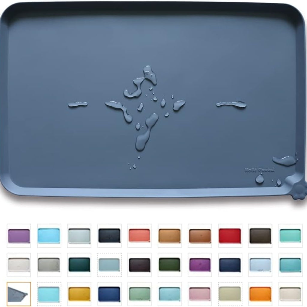 Waterproof Silicone Pet Feeding Mat with High Lips - Non-Slip Dog & Cat Food Mat-lymiu