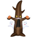 5-Foot Inflatable Cute Ghost Halloween Decoration with LED Lights & Blower - LYMIU