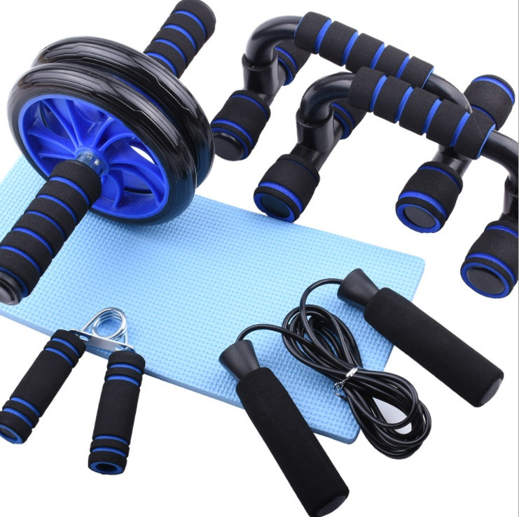 5-in-1 Home Sports & Fitness Equipment Set with Ab Roller & Push-Up Bars | Lymiu