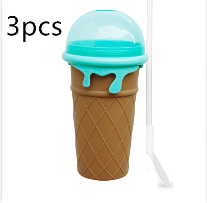 500ml Magic Slushy Maker Cup - Quick-Frozen Smoothie & Ice Cream Squeeze Bottle
