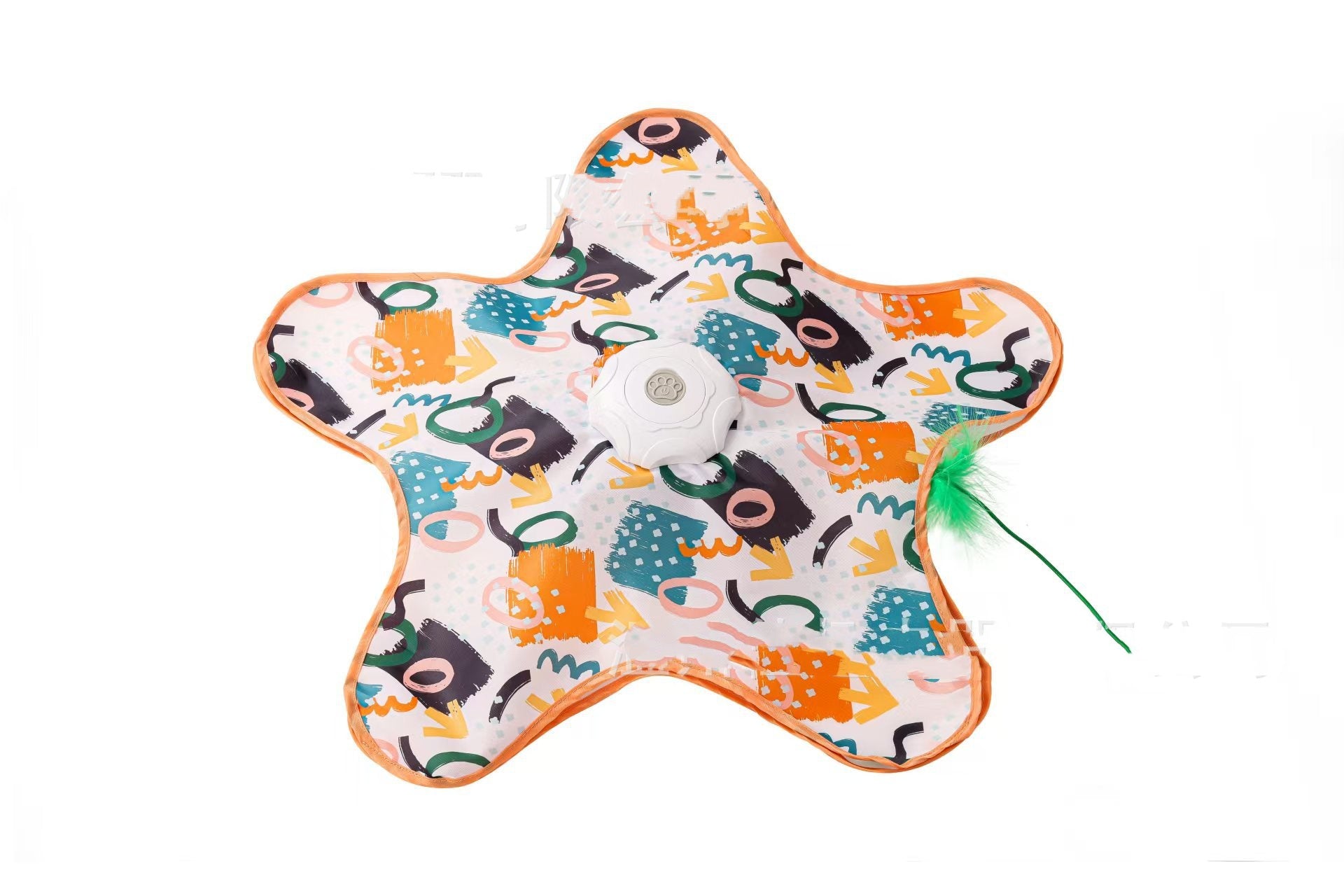 Interactive Hide and Seek Cat Toy with Squeaky Mouse & Moving Concealed Feathers-lymiu