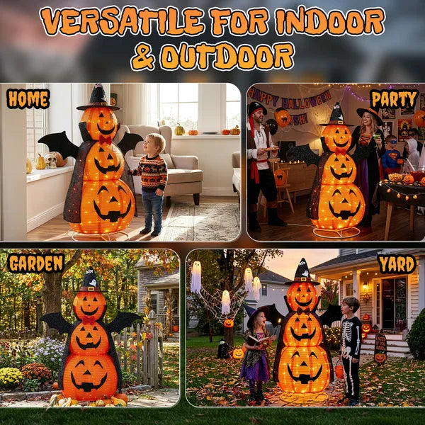 5ft Retractable Fabric Pumpkin Halloween Light Decor | LYMIU