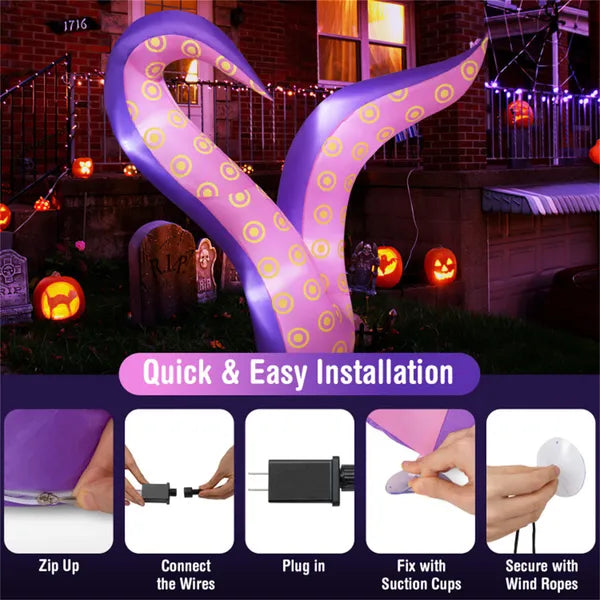 6.5ft Giant Inflatable Tentacles Halloween Decor | LYMIU