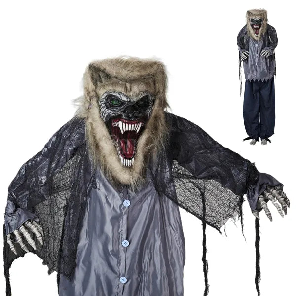 6.9ft Animatronic Werewolf Outdoor Halloween Decoration | LYMIU