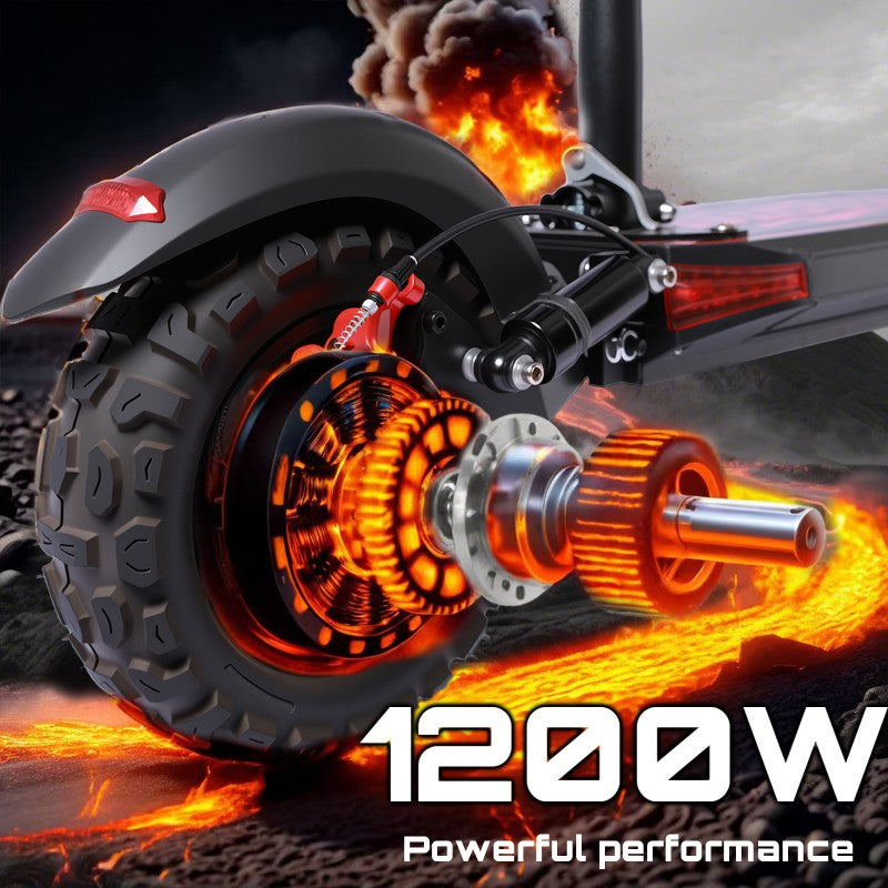 Anluosen D02 Pro E-Scooter: 1200W Dual-Suspension Off-Road Scooter, 55km/h- lymiu
