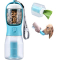 Portable Dog Water Bottle & Food Container 2-in-1 with Poop Bag Holder & Filter-lymiu