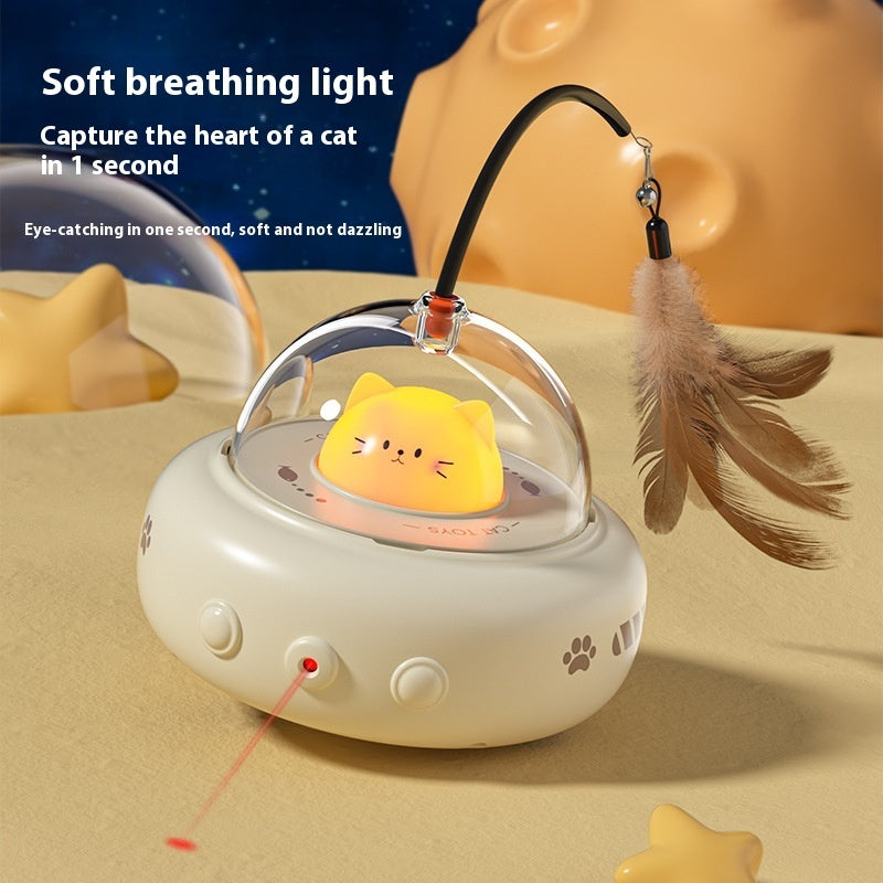 Interactive Feather Teaser & Pet Training Toy-lymiu