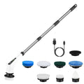 Cordless Electric Spin Scrubber - Adjustable Telescopic Cleaning Brush with 8 Heads-lymiu