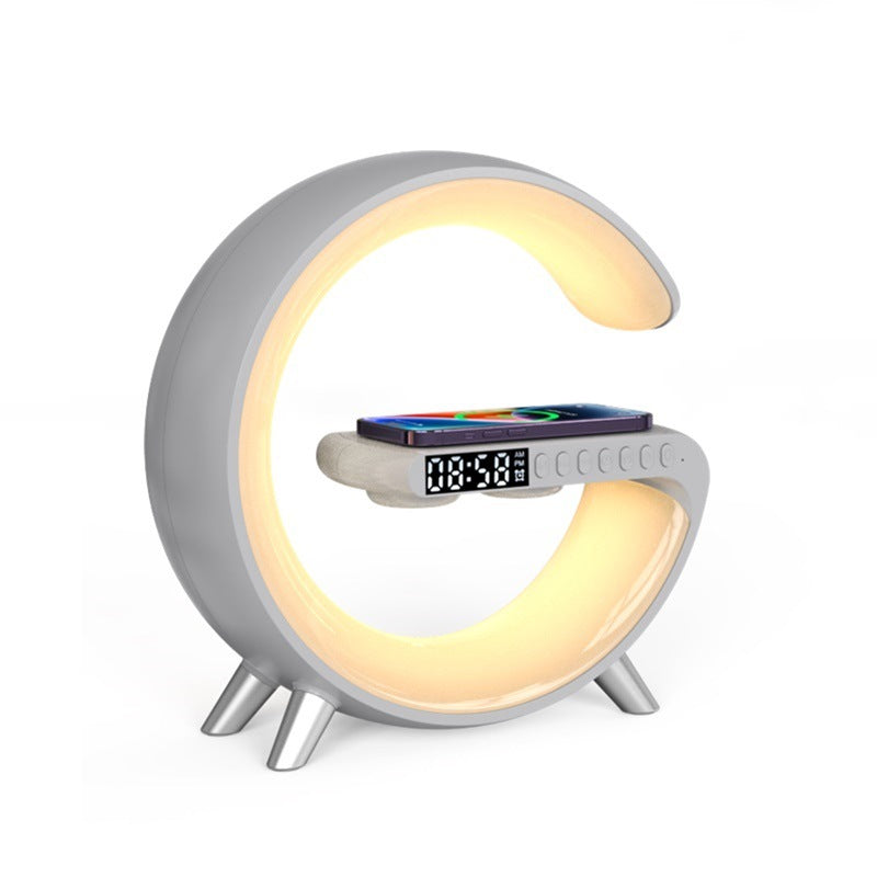 Smart G-Shaped LED Lamp with Bluetooth Speaker & 15W Wireless Charger-lymiu