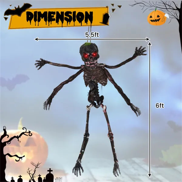 6ft Sound-Activated Halloween Skeleton Decoration | LYMIU