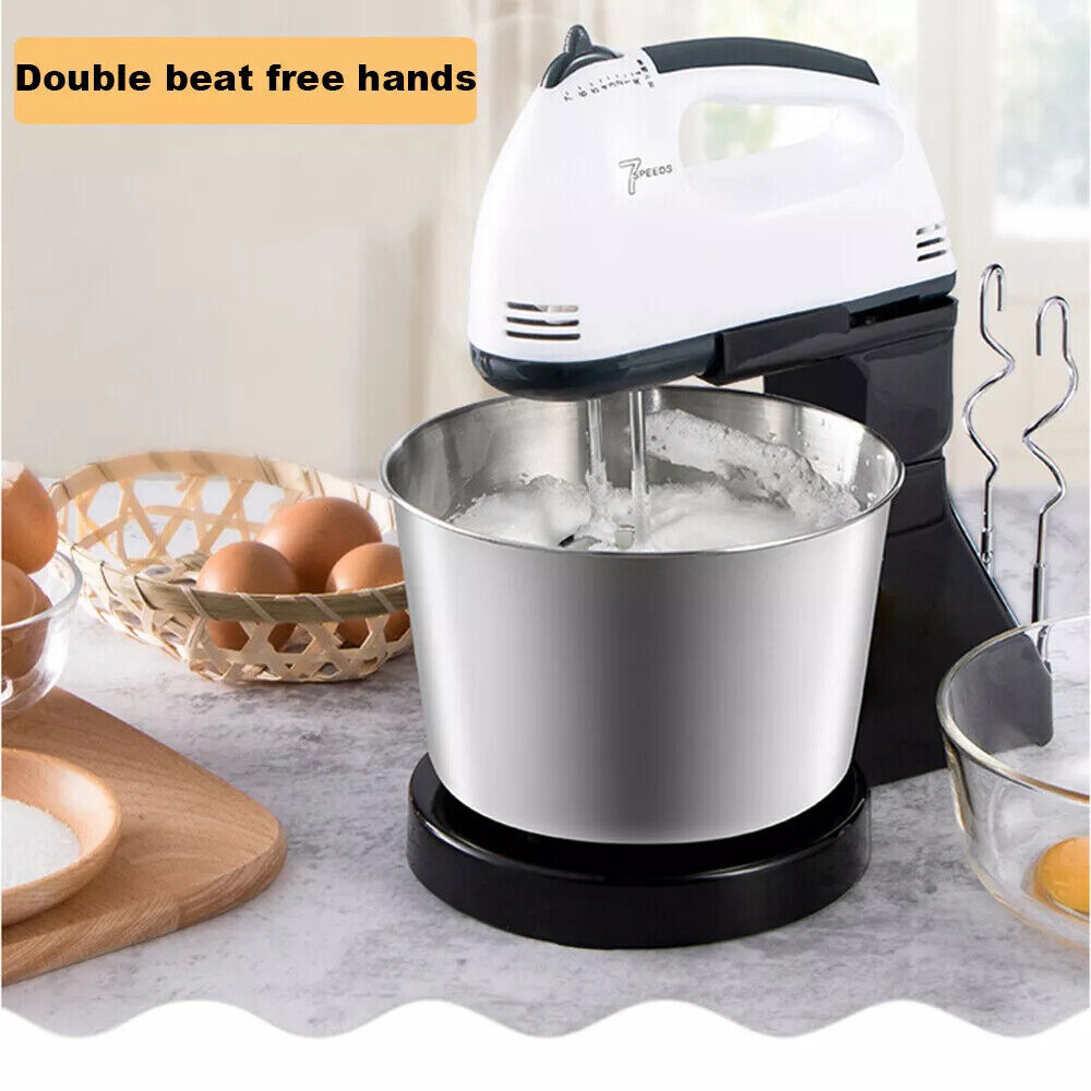 7-Speed Electric Stand Mixer & Food Blender - Compact Kitchen Dough & Cake Beater