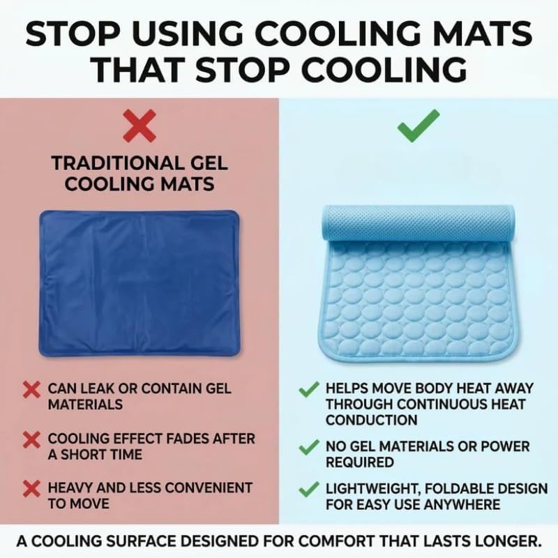 Breathable Pet Ice Silk Cooling Pad & Anti-Slip Summer Dog Bed Mat-lymiu