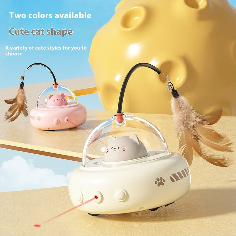 Interactive Feather Teaser & Pet Training Toy-lymiu