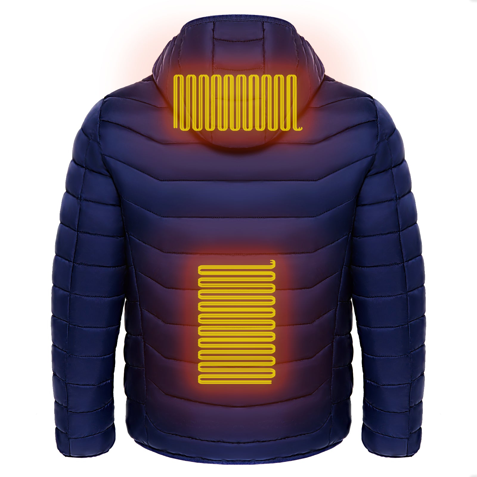 Men's Heated Puffer Jacket with 9 Heating Zones - Electric Insulated Hooded Coat-lymiu