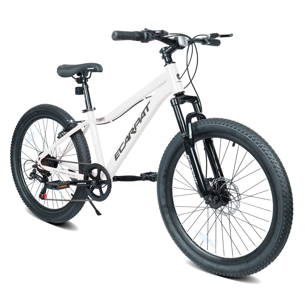 24-Inch Kids Mountain Bike, 7-Speed, Steel Frame, Dual Brakes-lymiu
