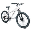 24-Inch Kids Mountain Bike, 7-Speed, Steel Frame, Dual Brakes-lymiu